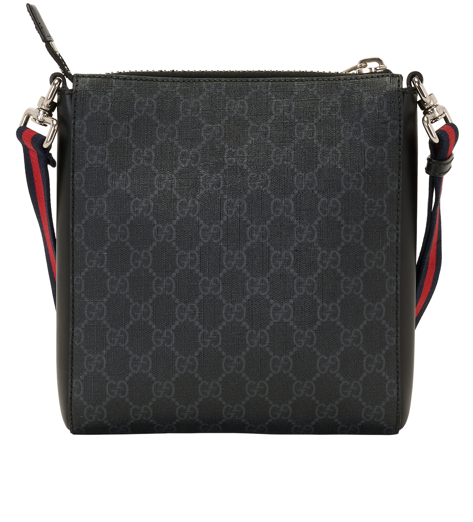 GG Messenger, &pound;650, Handbags, Black/Grey, Canvas, Back view